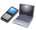 picture of a mobile phone and laptop, inviting you to contact me via the details on this page
